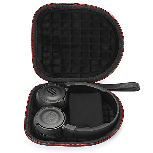 Estuche rígido para JBL T450BT / JBL T500BT sobre Oreja Auriculares inalámbricos Bluetooth, Bolsa Protectora de Viaje para Viaje - Negro(Forro Negro)