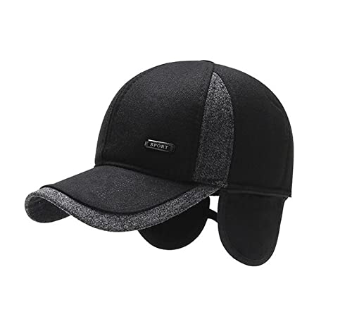 Estwell Gorra de Béisbol de Invierno para Hombre Moda Cálido Sombrero de Béisbol con Orejera Adjustable Casual Deportivo Gorra de Béisbol