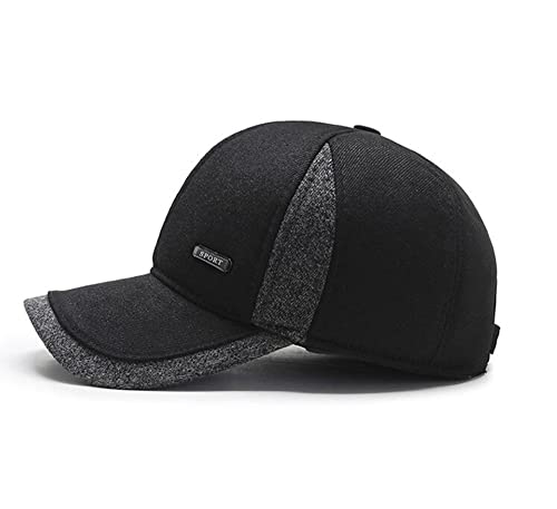 Estwell Gorra de Béisbol de Invierno para Hombre Moda Cálido Sombrero de Béisbol con Orejera Adjustable Casual Deportivo Gorra de Béisbol