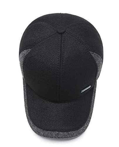 Estwell Gorra de Béisbol de Invierno para Hombre Moda Cálido Sombrero de Béisbol con Orejera Adjustable Casual Deportivo Gorra de Béisbol