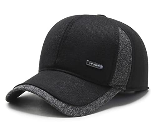 Estwell Gorra de Béisbol de Invierno para Hombre Moda Cálido Sombrero de Béisbol con Orejera Adjustable Casual Deportivo Gorra de Béisbol