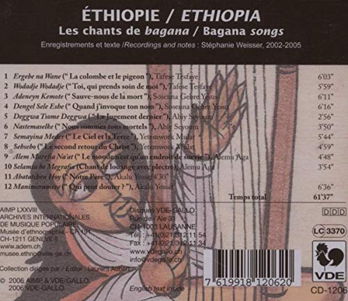 Ethiopie/Ethiopa: Les Chants De Bagana/Bagan Songs