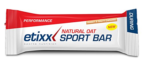 Etixx Natural Oat Sport Bar Sweet & Salty Caramel, Sabor a Caramelo - 12 barritas