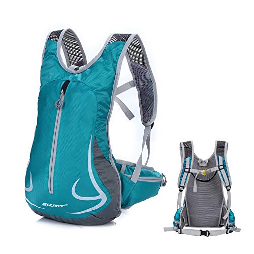 EULANT Mochilas Senderismo Pequeña, 14L Mochila Correr, Ligero Mochila de Bicicleta Reflectante, Mochila Deportes para Acampar Caminar Viajar Gym Escuela Pesca Trekking Bici,Azul