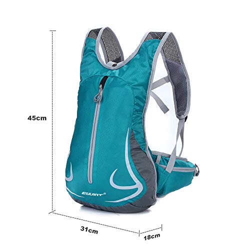 EULANT Mochilas Senderismo Pequeña, 14L Mochila Correr, Ligero Mochila de Bicicleta Reflectante, Mochila Deportes para Acampar Caminar Viajar Gym Escuela Pesca Trekking Bici,Azul