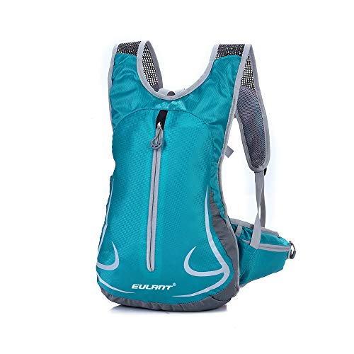 EULANT Mochilas Senderismo Pequeña, 14L Mochila Correr, Ligero Mochila de Bicicleta Reflectante, Mochila Deportes para Acampar Caminar Viajar Gym Escuela Pesca Trekking Bici,Azul