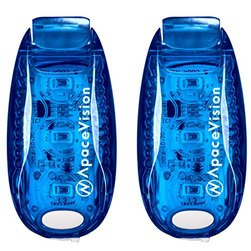 EverLightFX Luz LED para Bici Recargable USB (Pack de 2) de Apace - Luz Trasera Súper Brillante de Seguridad para Bicicleta - Luz para Correr, Caminar, Mascotas, Luz Intermitente, Luz Trasera con Clip