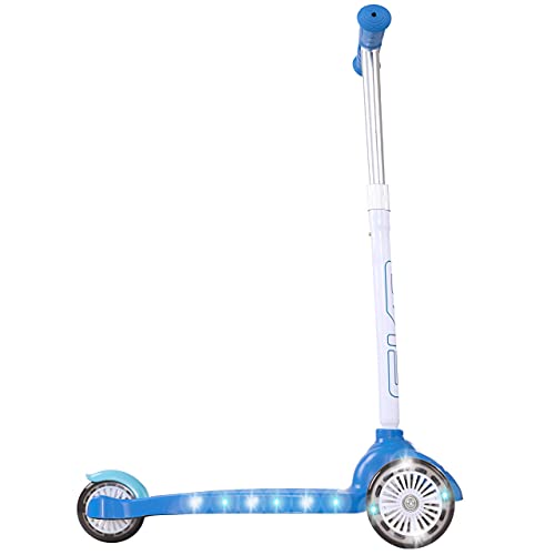 Evo Light Up Move N Groove Patinete de tres ruedas | Scooters al aire libre para niños y niñas – Pilas no incluidas (azul)