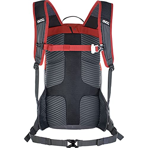 Evoc Ride 12 - Mochila de Bicicleta de montaña sin protección para Adulto, Unisex, Color Rojo y Gris