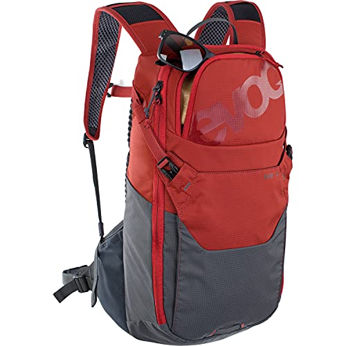 Evoc Ride 12 - Mochila de Bicicleta de montaña sin protección para Adulto, Unisex, Color Rojo y Gris