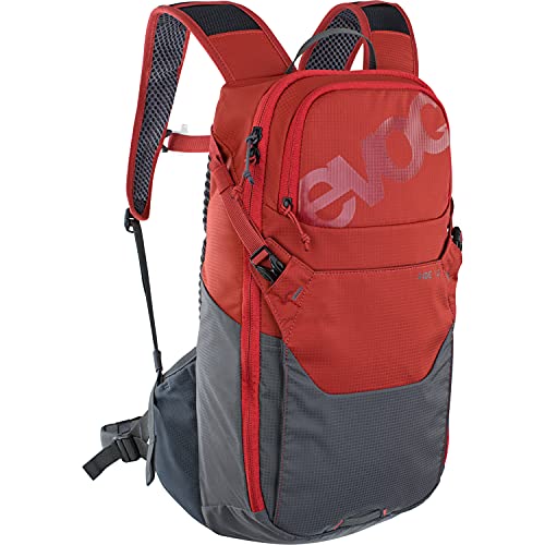 Evoc Ride 12 - Mochila de Bicicleta de montaña sin protección para Adulto, Unisex, Color Rojo y Gris