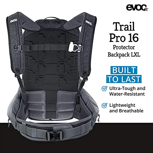 Evoc Trail Pro 16 - Mochila para Bicicleta de montaña, Unisex, Color Negro y Gris