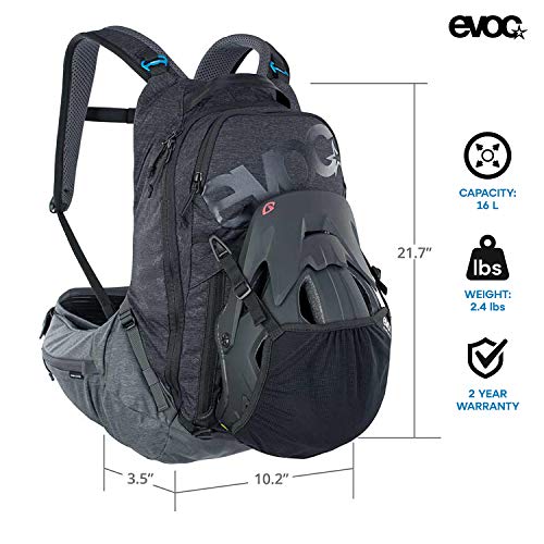 Evoc Trail Pro 16 - Mochila para Bicicleta de montaña, Unisex, Color Negro y Gris