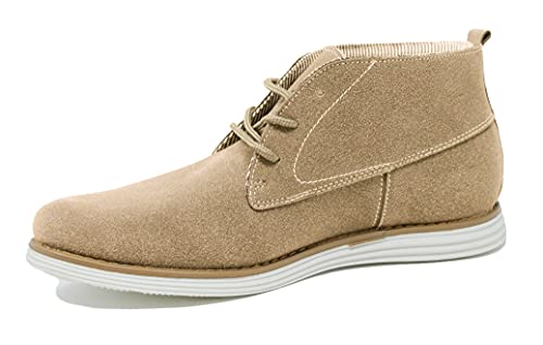 Evoga Zapatos polainas hombre Class ante piel nobuck Inglesine, 4 Beige, 44 EU