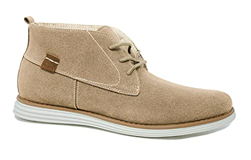 Evoga Zapatos polainas hombre Class ante piel nobuck Inglesine, 4 Beige, 44 EU