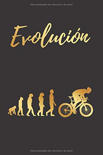 EVOLUCIÓN: CUADERNO LINEADO | Diario, Cuaderno de Notas, Apuntes o Agenda | Regalo Creativo y Original para los Amantes del Ciclismo