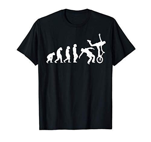 EVOLUCIÓN Monociclo Monociclisti Unicycle Monociclo Camiseta