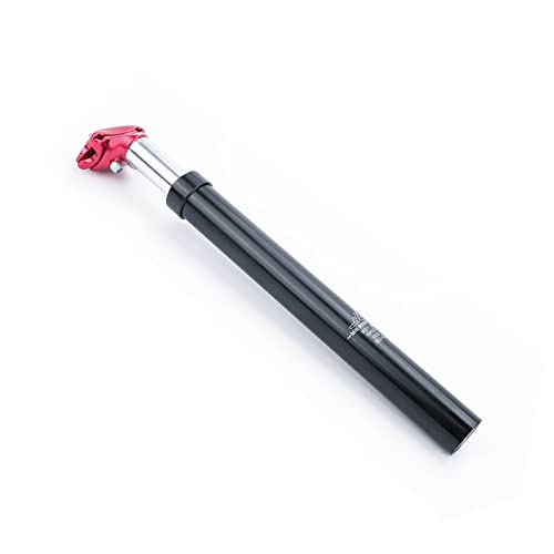 Exnemel Tija de SillíN de AleacióN de Aluminio para Bicicleta,con Abrazadera De Microajuste,27,2mm,31,6mm,Ajustable para Bicicleta De Carretera MTB BMX,Tija De SillíN con Amortiguador (27.2mm,Rojo)