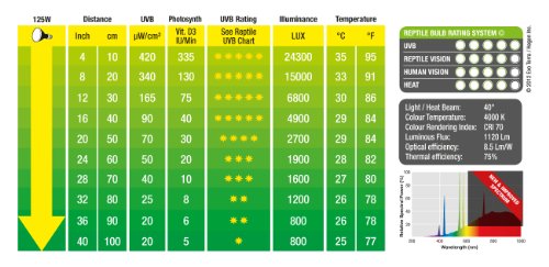 Exo Terra PT2192A1 Bombilla Solar Glo Vapor de Mercurio, 125 W