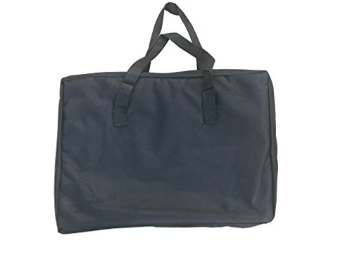 Expositor para catálogos (plegable, cromado/aluminio, DIN A4, 2 caras, con práctica bolsa de transporte)