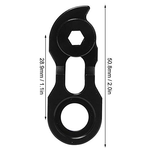 Extensor de la suspensión del Cambio, extensión de la suspensión del Cambio Trasero de la Bicicleta Keenso Extensor del Gancho de la Cola del Marco de la Bicicleta para 34T-52T(Negro)