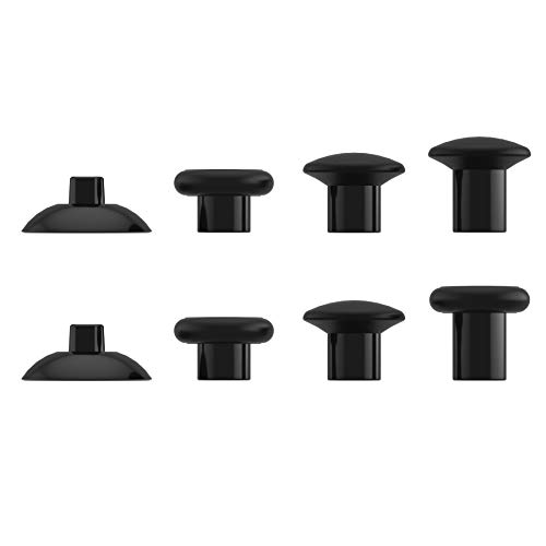 eXtremeRate ThumbsGear Joysticks Ajustable para Mando Xbox Series X S/Xbox One/Xbox One Elite/Xbox One S X Joystick Ergonómico con Grip Convexo Cóncavo de 3 Alturas Thumbsticks para Control Xbox-Negro