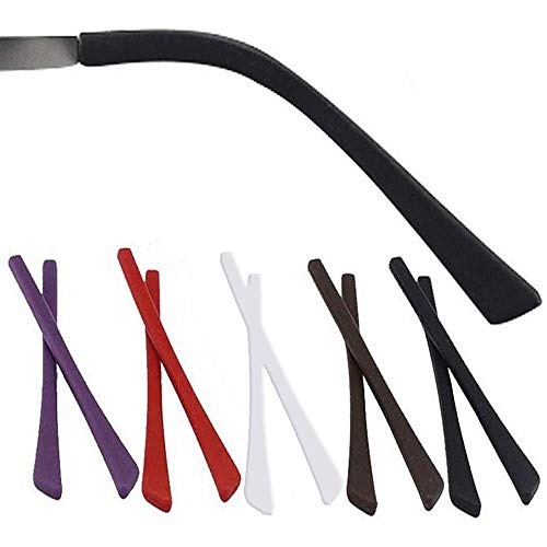 Brazo para gafas: patillas de repuesto de lentes de metal, patas de brazo  con puntas de silicona antideslizantes, brazos de marco de anteojos con
