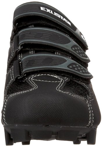 Exustar, Unisex, Zapatos de Bicicleta, 710646, Negro y Plateado, 46 EU/12 M US