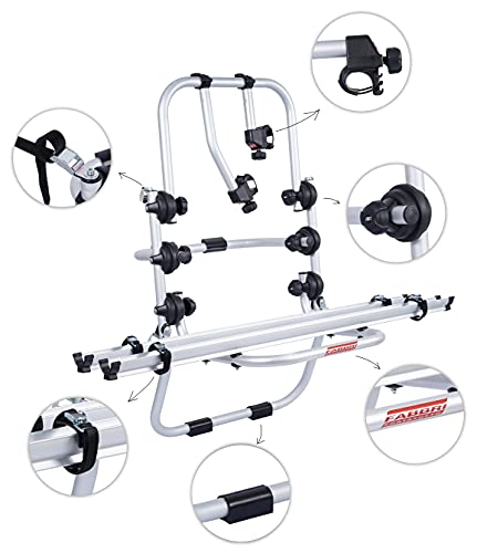 Fabbri 6201800 Portabicicletas trasero, capacidad para 2 bicicletas
