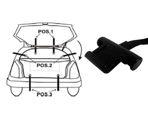 Fabbri MI76FA0467 - PORTABICIS DE PORTÓN TRASERO EN ALUMINIO MODELO BICI OK 3 PARA 3 BICIS