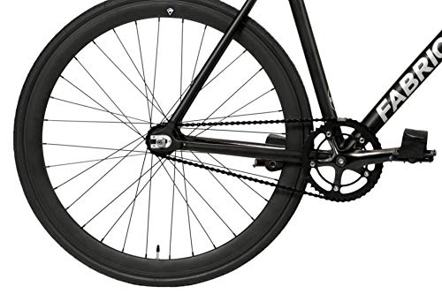 FabricBike- Bicicleta Fixed, Fixie, Single Speed, Cuadro y Horquilla Aluminio, Ruedas 28", 4 Colores, 3 Tallas, 9.45 kg Aprox. (Light Matte Black, L-58cm)