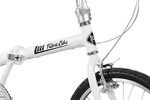 FabricBike Folding Bicicleta Plegable Cuadro Aluminio Ruedas 20" 3 Colores (Matte White)