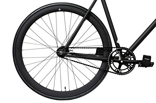 FabricBike Original Pro- Bicicleta Fixie, Piñon Fijo Flip-Flop, Single Speed, Cuadro Hi-Ten Acero, 10,45 kg. (Talla M) (Pro Fully Matte Black, M-53cm)