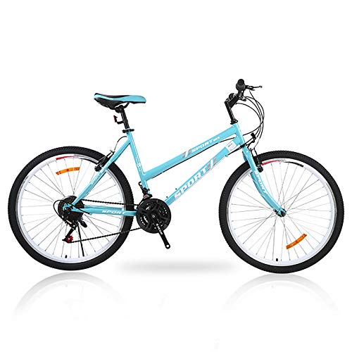 Fácil De Montar,26 Pulgadas Mujeres Bicicleta,Bicicleta De Carretera City Bike,Marco De Acero De Alto Carbono,Adulto Bicicleta De Montaña,con Doble V-Freno,Suspensión Delantera-C 26inch