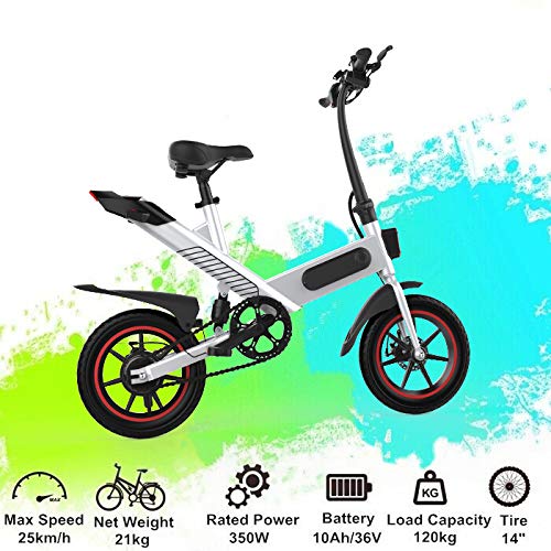 Fafrees Bicicleta Eléctrica Plegable de 14 Pulgadas con Pedales, Bicicletas Eléctricas para Adultos Motor sin Escobillas, 36v/10AH/25km, IP54, (Entrega rápida en 3-7 días laborales) [EU Stock]