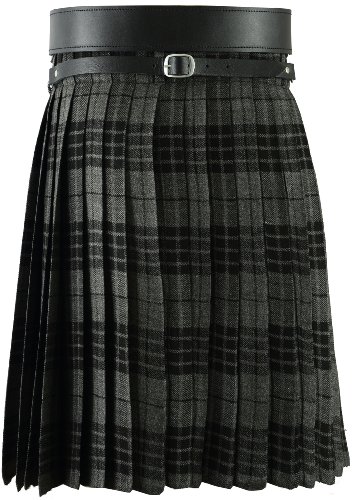 Falda Escocesa Vestido Tierras Altas Tradicional Hombres Kilt - Gris, W52