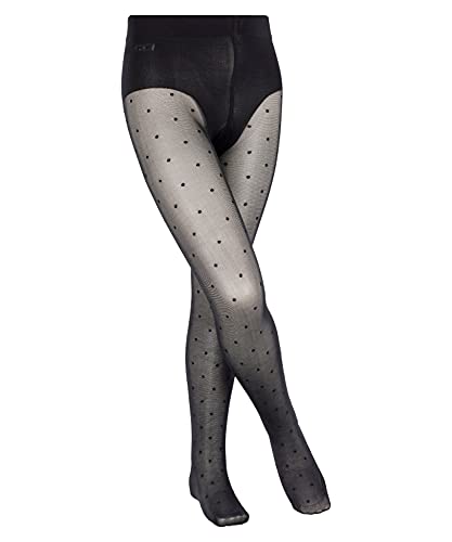 Falke Romantic Dot Medias, Negro (Black 3009), 110/116 (Talla del Fabricante: 110-116) para Niñas