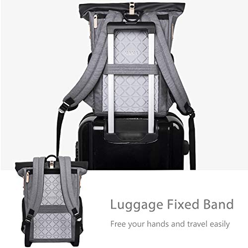 FANDARE Antirrobo Mochila Bolsas Escolares con USB Mochila para 15.6 Pulgada Laptop Mochilas Hombres Mujeres Morral Escolares para Negocio Trabajo Viaje Estudios Diario Gran Capacidad Daypack Gris B