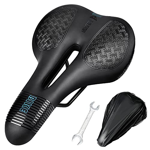 Faneam Comodo Sillin Bicicleta Montaña Antiprostatico Sillin MTB Sillin Bicicleta Carretera Ergonómico Sillin Bici Gel Impermeable Asiento de Bicicleta Funda Sillin Bicicleta Estatica, con Adaptador