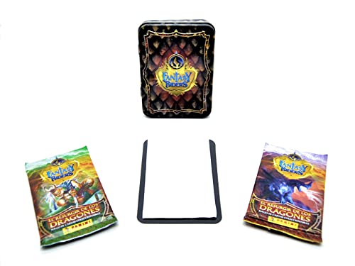 Fantasy Riders 2 x Juego de Cartas Mixtas y 3 Cartas edición Limitada. en Lata. Jinetes de Leyenda, coleccionables. Caja Metal