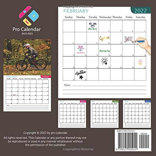 Fast Mountain Bike Calendar 2022: Official Fast Mountain Bike Calendar 2022 16 Months