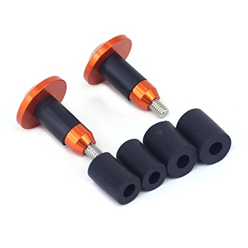 Fast Pro - Tapón deslizante de aluminio moldeado CNC universal de 22 mm (7/8 pulgadas) para puños de manillar para KTM Duke EXC SX SXF XCF XCW, color naranja