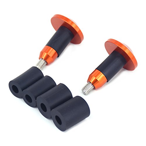 Fast Pro - Tapón deslizante de aluminio moldeado CNC universal de 22 mm (7/8 pulgadas) para puños de manillar para KTM Duke EXC SX SXF XCF XCW, color naranja