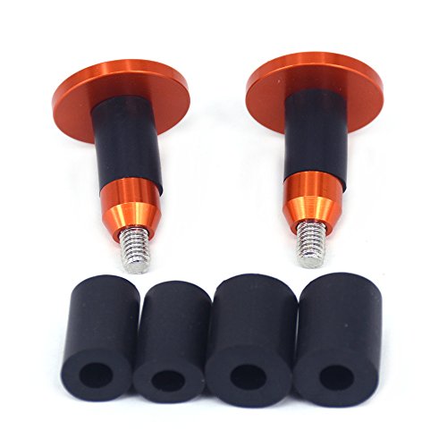 Fast Pro - Tapón deslizante de aluminio moldeado CNC universal de 22 mm (7/8 pulgadas) para puños de manillar para KTM Duke EXC SX SXF XCF XCW, color naranja