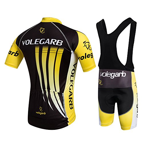 Fastar Ropa Verano Conjunta de Ciclismo de Hombre - Ciclismo Maillot Jersey y Pantalones Cortos