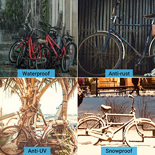 Favoto Funda para Bicicleta Exterior, 210D Oxford Cubierta Protector Impermeable al Aire Libre contra Lluvia/UV/Polvo/Nieve con Orificio de Bloqueo para Montaña Carretera, 200x70x110cm Negro