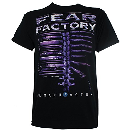 FEAR FACTORY - Fear Factory - Hombres Demanufacture camiseta en Negro, Medium, Black