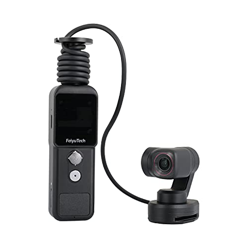 Feiyu Pocket 2S [Oficial] Estabilizador de 3 Ejes, diseño Dividido con Cable de extensión de 90cm y Base magnética, Sensor de 1/2.5 Pulgadas con Campo de visión de 130° y Ultra HD 4K