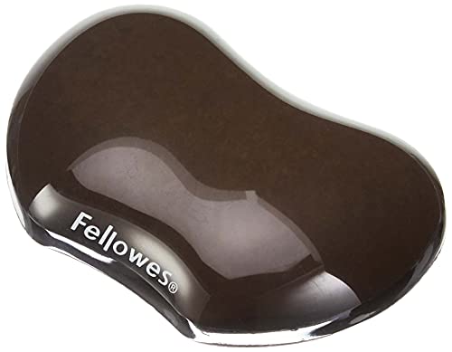 Fellowes Gel Crystals - Reposamuñecas flexible ergonómico, color negro