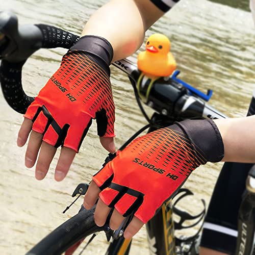 FENRIR Antideslizante Guantes de Ciclismo Verano Medio Dedo Guantes de Bicicleta Montaña para Hombre Mujer, Transpirable Guantes Cortos MTB Guantes de Ciclismo sin Dedos